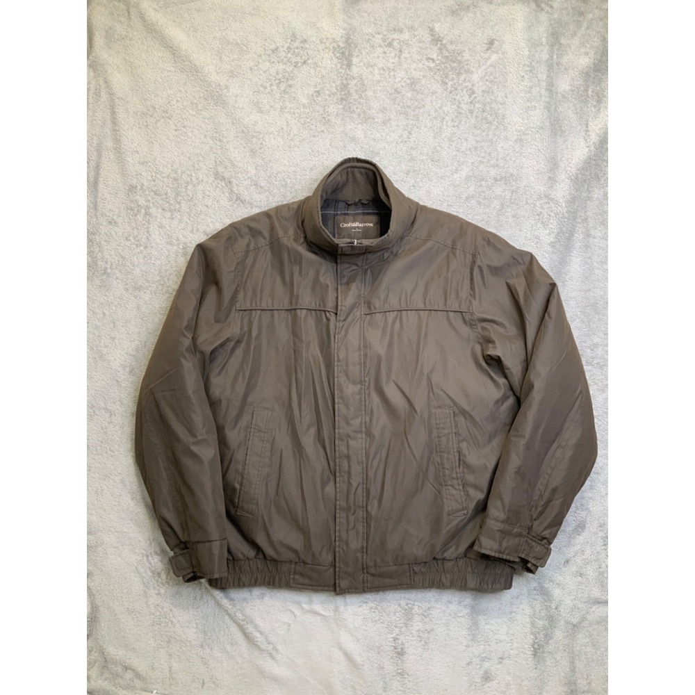 Croft & Barrow Mens  Size "L" Fleece-lined Bomber Jacket Double Zip